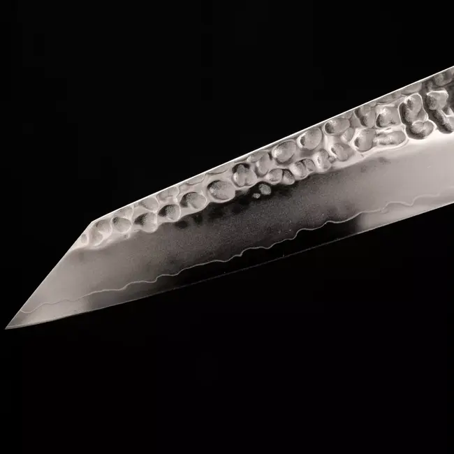 Yaxell Taishi Sashimi Fileermes 23 cm – VG-10 Staal – Hardheid 61 HRC – Tsuchime Afwerking – Gehamerd Lemmet – Zwart Pakka Beukenhout Handvat