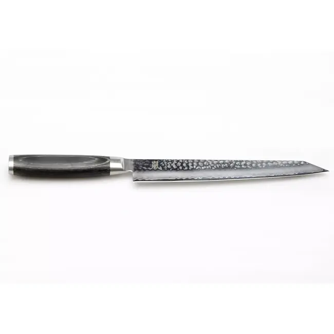 Yaxell Taishi Sashimi Fileermes 23 cm – VG-10 Staal – Hardheid 61 HRC – Tsuchime Afwerking – Gehamerd Lemmet – Zwart Pakka Beukenhout Handvat