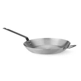 HENDI koekenpan - koolstofstaal - met schuine wanden - diameter 36 cm, hoogte 14 cm - grijs - voor aanbraden en sauteren op alle warmtebronnen
