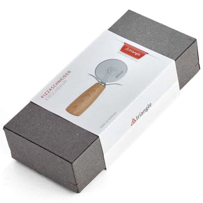 Triangle Pizzasnijder met Pruimenhouten Heft – 7cm RVS Lemmet – Solingen Kwaliteit