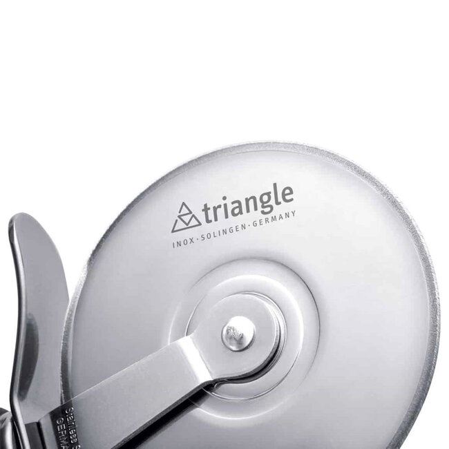 Triangle Pizzasnijder met Pruimenhouten Heft – 7cm RVS Lemmet – Solingen Kwaliteit