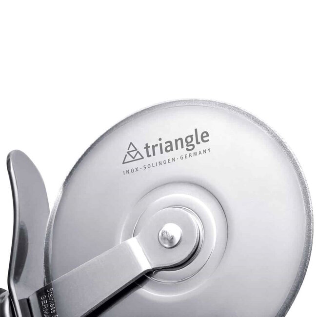 Triangle Pizzasnijder van RVS en Walnotenhout – Ø 6 cm – Ambacht uit Solingen