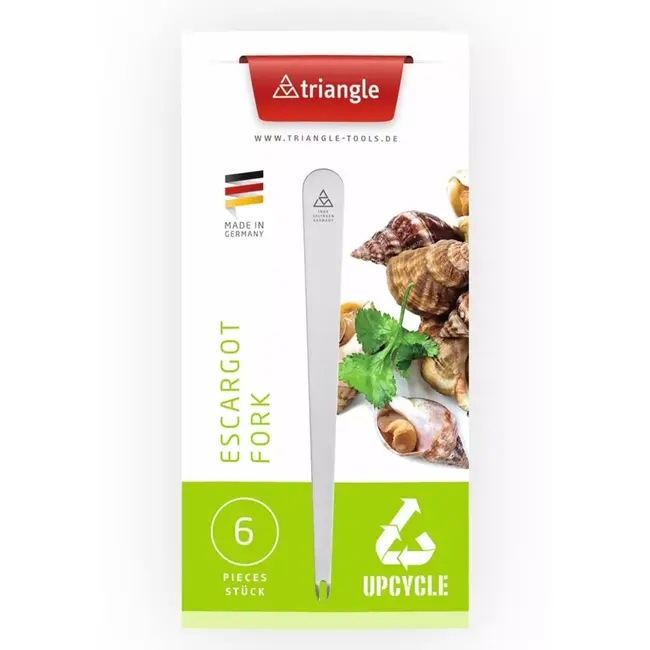 Triangle Duurzame Escargot Vorken voor Zeevruchten – RVS – 6 Stuks