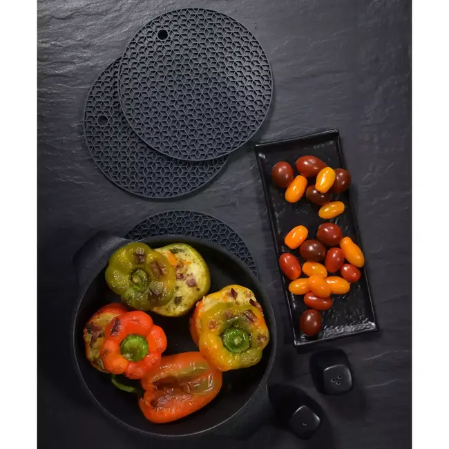 AMT Gastroguss Siliconen onderzetter – hittebestendig – multifunctioneel – antislip – Ø 18.3 cm, dikte 0.8 cm