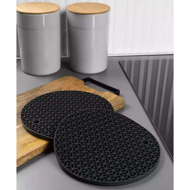 AMT Gastroguss Siliconen onderzetter – hittebestendig – multifunctioneel – antislip – Ø 18.3 cm, dikte 0.8 cm