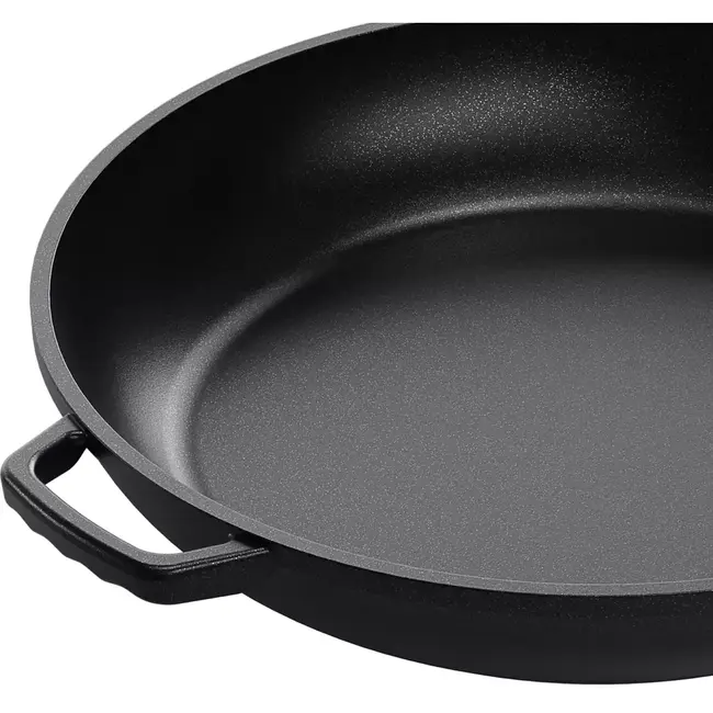 AMT Gastroguss Grote braadpan – Ø 38 cm – Gegoten handgrepen – Krasbestendig – Geschikt voor inductie en oven