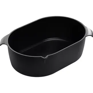 AMT Gastroguss Braadslede 42 x 28 cm hoogte 12 cm 11 liter met schenktuit LOTAN® antiaanbaklaag geschikt voor alle warmtebronnen incl. inductie