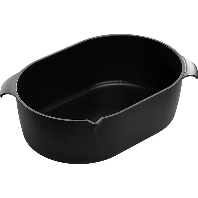 AMT Gastroguss Grote braadslede met schenktuit – 11 liter – krasbestendig – geschikt voor inductie