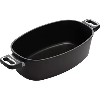 AMT Gastroguss Braadslede 40 x 24 cm 10 liter jumbo uitvoering met zijhandgrepen LOTAN® antiaanbaklaag geschikt voor alle warmtebronnen incl. inductie