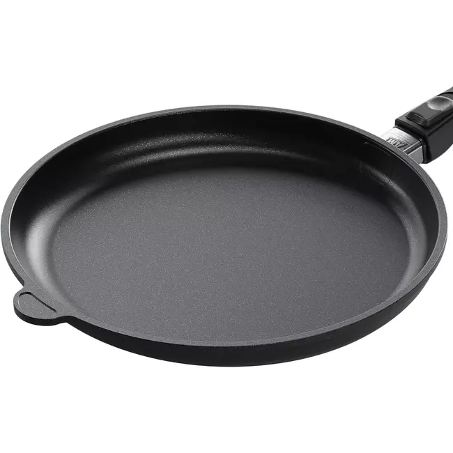 AMT Gastroguss Koekenpan 28 cm – Gegoten Aluminium – Lotan Antiaanbaklaag – Inductie & Ovenbestendig – Afneembare Steel