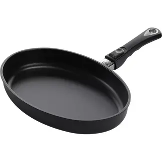 AMT Gastroguss Vispan 35 x 24 cm met afneembare steel LOTAN® antiaanbaklaag geschikt voor alle warmtebronnen incl. inductie