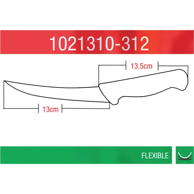 Eikaso Solingen Uitbeenmes 13 cm – Gebogen en Flexibel – Professionele Snijprestaties – Ergonomisch Geel Handvat