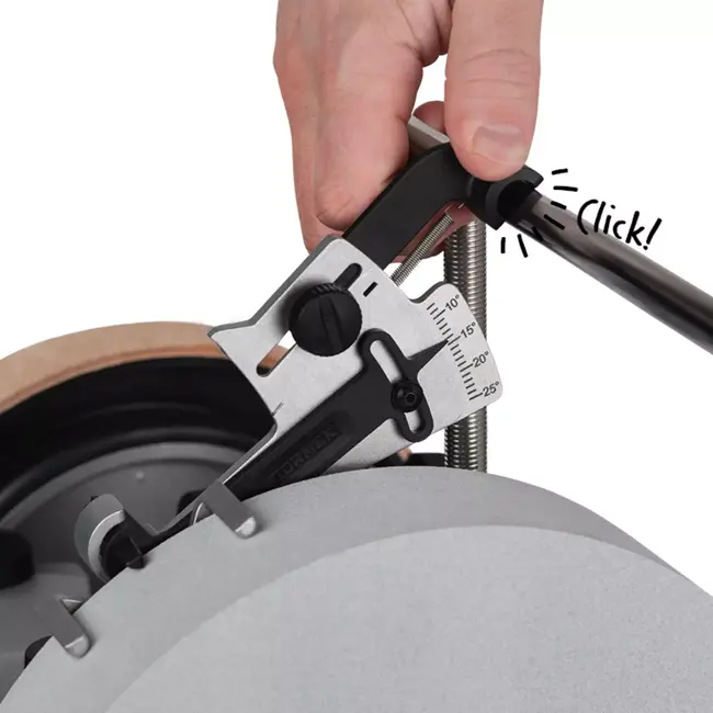 Tormek KS‑123 Mes hoekinstel hulpstuk – gepatenteerd hoekinstelapparaat – universele steun – 8‑25° per kant