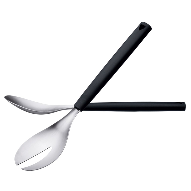 Triangle saladebestekset van roestvrij staal met ergonomische handgrepen