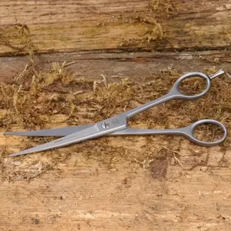 Mars Coat-King Gebogen trimschaar voor huisdieren – roestvrij staal – 18 cm – ergonomisch ontwerp