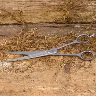 Mars Coat-King Gebogen trimschaar – roestvrij staal – microvertanding – 19 cm – nikkelafwerking