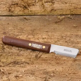 Mars Coat-King Linkshandige trimmer – Roestvrijstalen mes – Houten handgreep – Middelgrote tanden – Ergonomisch ontwerp