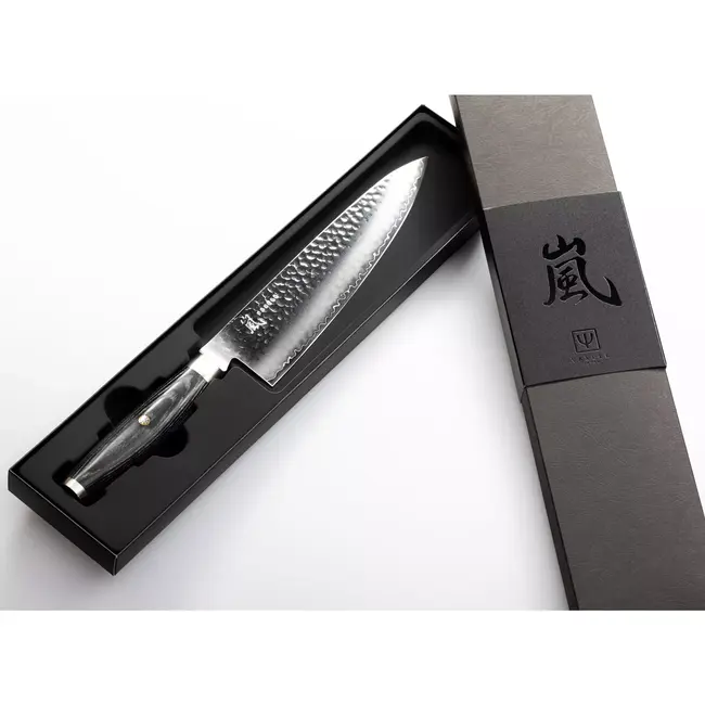 Yaxell Ketu Koksmes 20 cm – SG2 Stalen Kern – Tsuchime Finish – Pakkahout Handvat