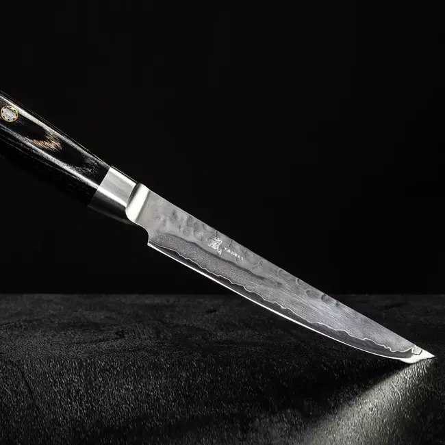 Yaxell Ketu Steakmes 11 cm – SG2 Stalen Kern – Tsuchime Finish – Pakkahout Handvat