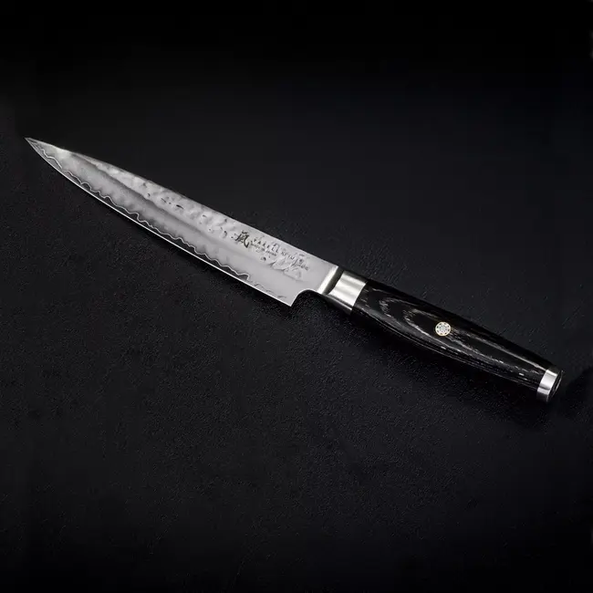 Yaxell Ketu Vleesmes 15 cm – SG2 Stalen Kern – Tsuchime Finish – Pakkahout Handvat