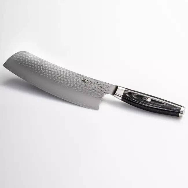 Yaxell Ketu Konata Santokumes / Koksmes 21,5 cm – SG2 Stalen Kern – Tsuchime Finish – Pakkahout Handvat