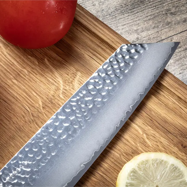 Yaxell Ketu Kiritsuke 20 cm – SG2 Stalen Kern – Tsuchime Finish – Pakkahout Handvat