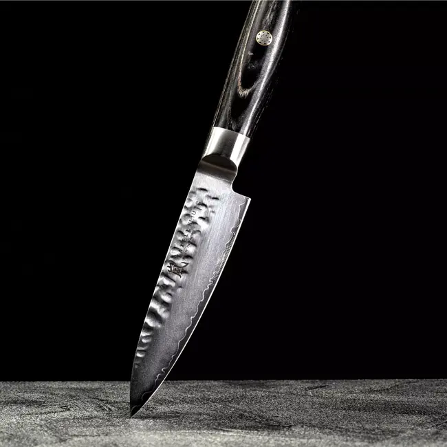 Yaxell Ketu Schilmes 10 cm – SG2 Stalen Kern – Tsuchime Finish – Pakkahout Handvat