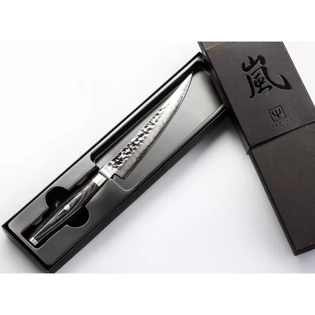 Yaxell Ketu Uitbeenmes 15 cm – SG2 Stalen Kern – Tsuchime Finish – Pakkahout Handvat