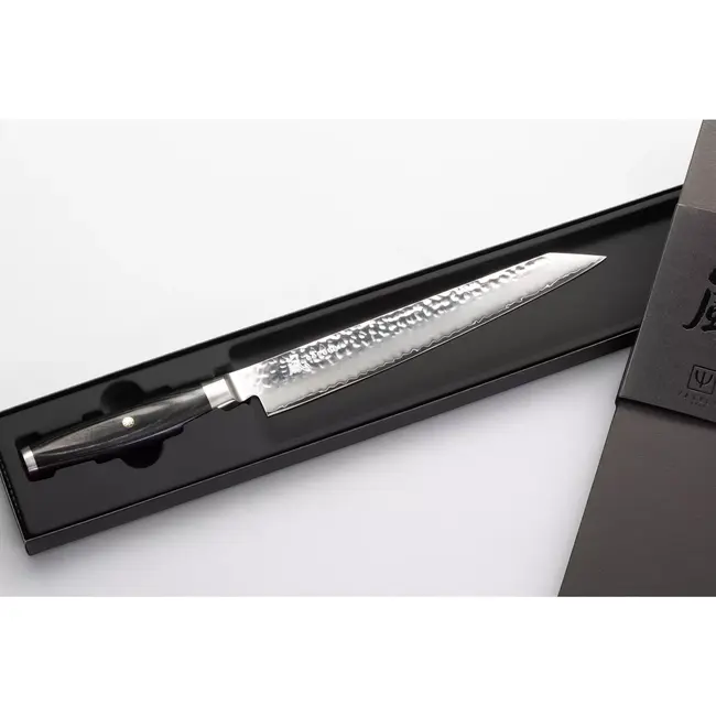 Yaxell Ketu Vleesmes 23 cm – SG2 Stalen Kern – Tsuchime Finish – Pakkahout Handvat