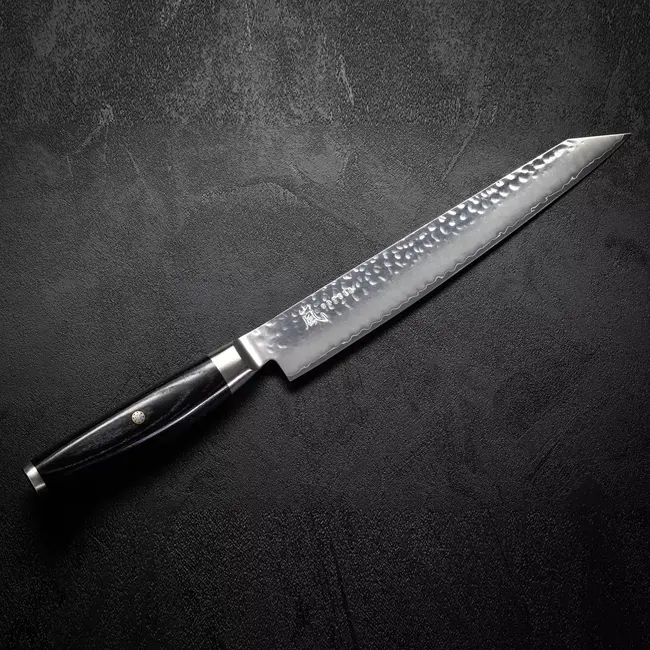 Yaxell Ketu Vleesmes 23 cm – SG2 Stalen Kern – Tsuchime Finish – Pakkahout Handvat