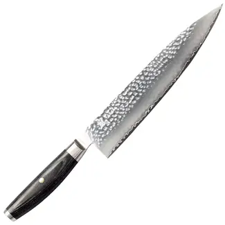 Yaxell Ketu Koksmes 24 cm – SG2 Stalen Kern – Tsuchime Finish – Pakkahout Handvat