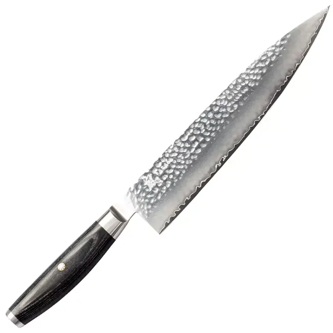 Yaxell Ketu Koksmes 24 cm – SG2 Stalen Kern – Tsuchime Finish – Pakkahout Handvat