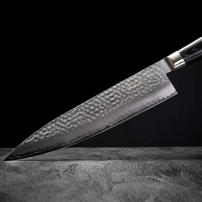 Yaxell Ketu Koksmes 24 cm – SG2 Stalen Kern – Tsuchime Finish – Pakkahout Handvat