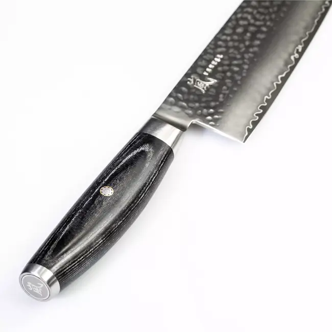 Yaxell Ketu Koksmes 24 cm – SG2 Stalen Kern – Tsuchime Finish – Pakkahout Handvat