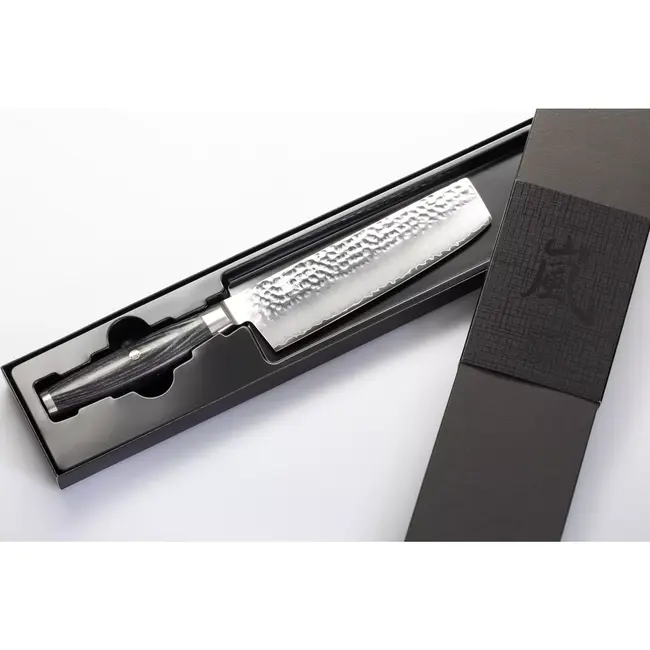 Yaxell Ketu Nakiri 16,5 cm – SG2 Stalen Kern – Tsuchime Finish – Pakkahout Handvat