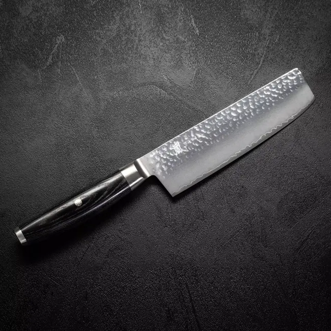 Yaxell Ketu Nakiri 16,5 cm – SG2 Stalen Kern – Tsuchime Finish – Pakkahout Handvat