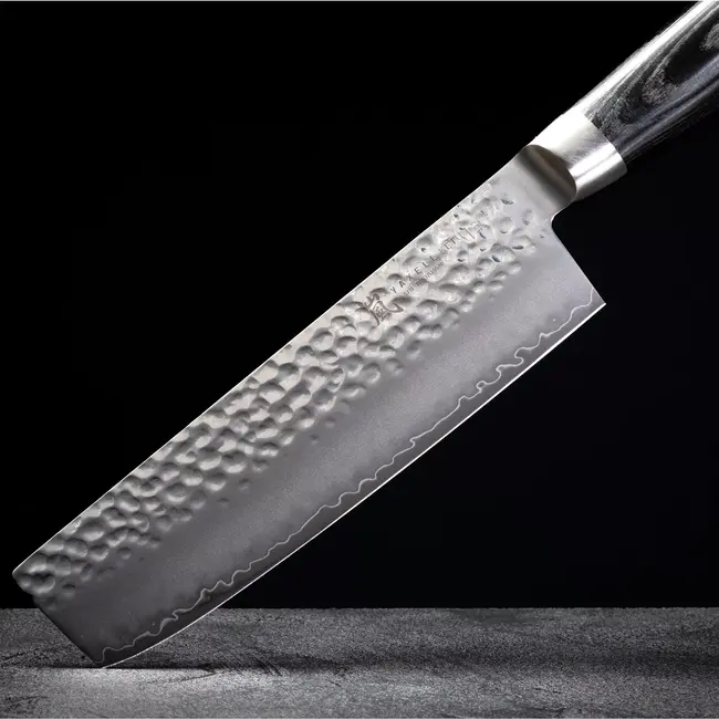 Yaxell Ketu Nakiri 16,5 cm – SG2 Stalen Kern – Tsuchime Finish – Pakkahout Handvat