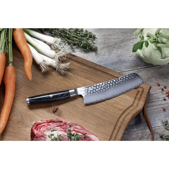 Yaxell Ketu Konata 14,5 cm – SG2 Stalen Kern – Tsuchime Finish – Pakkahout Handvat