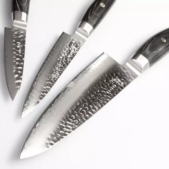 Yaxell KETU – 3-delige Messenset – SG2 Staal – Koksmes, Vleesmes & Schilmes – Tsuchime Afwerking