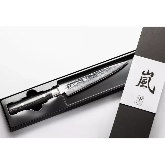 Yaxell Zen Vleesmes 18 cm – 37 Lagen Damaststaal – Canvas-Micarta Heft
