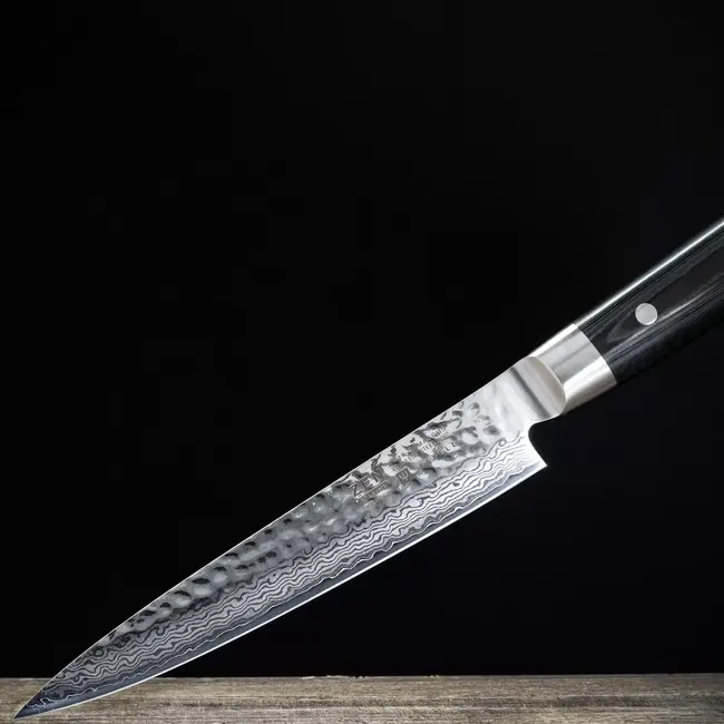 Yaxell Zen Vleesmes 18 cm – 37 Lagen Damaststaal – Canvas-Micarta Heft