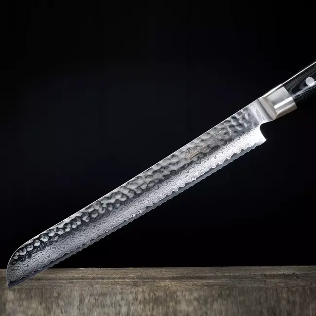 Yaxell Zen Broodmes 23 cm – 37 Lagen Damaststaal – Canvas-Micarta Heft