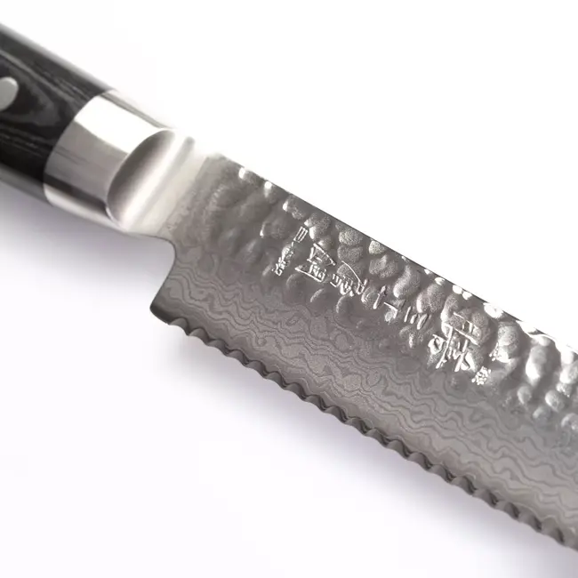 Yaxell Zen Broodmes 23 cm – 37 Lagen Damaststaal – Canvas-Micarta Heft