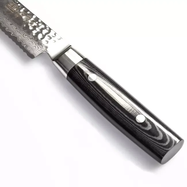 Yaxell Zen Broodmes 23 cm – 37 Lagen Damaststaal – Canvas-Micarta Heft