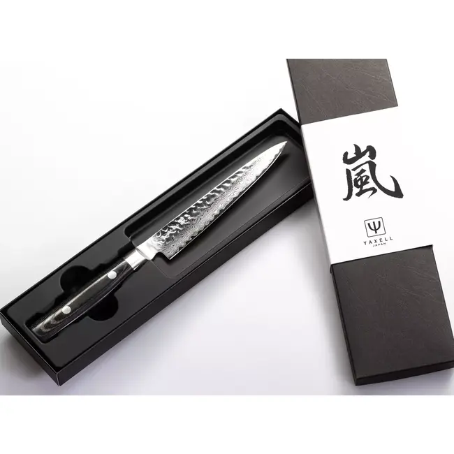 Yaxell Zen Vleesmes 15 cm – 37 Lagen Damaststaal – Canvas-Micarta Heft