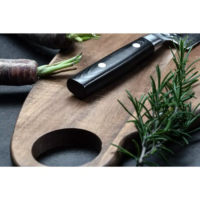 Yaxell Zen Vleesmes 15 cm – 37 Lagen Damaststaal – Canvas-Micarta Heft