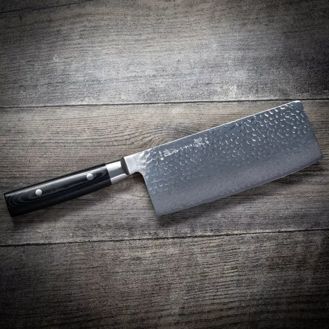 Yaxell Zen Chinees Koksmes 18 cm – 37 Lagen Damaststaal – Canvas-Micarta Heft