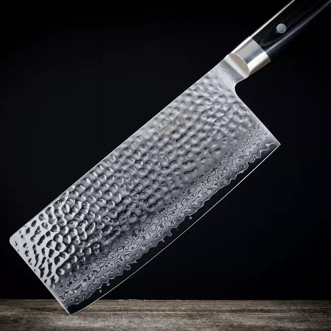 Yaxell Zen Chinees Koksmes 18 cm – 37 Lagen Damaststaal – Canvas-Micarta Heft