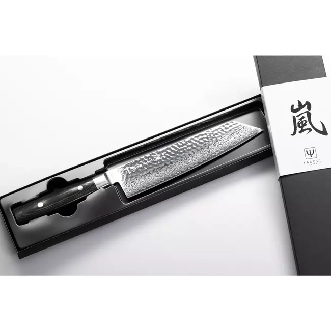 Yaxell Zen Kiritsuke Koksmes 20 cm – 37 Lagen Damaststaal – Canvas-Micarta Heft