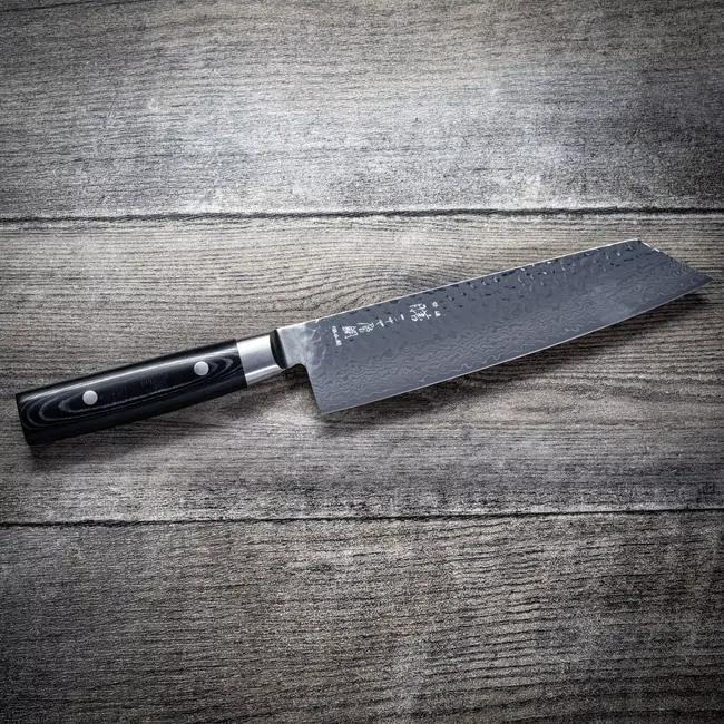 Yaxell Zen Kiritsuke Koksmes 20 cm – 37 Lagen Damaststaal – Canvas-Micarta Heft